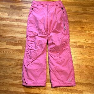 Columbia pink snow pants, youth size 18-20